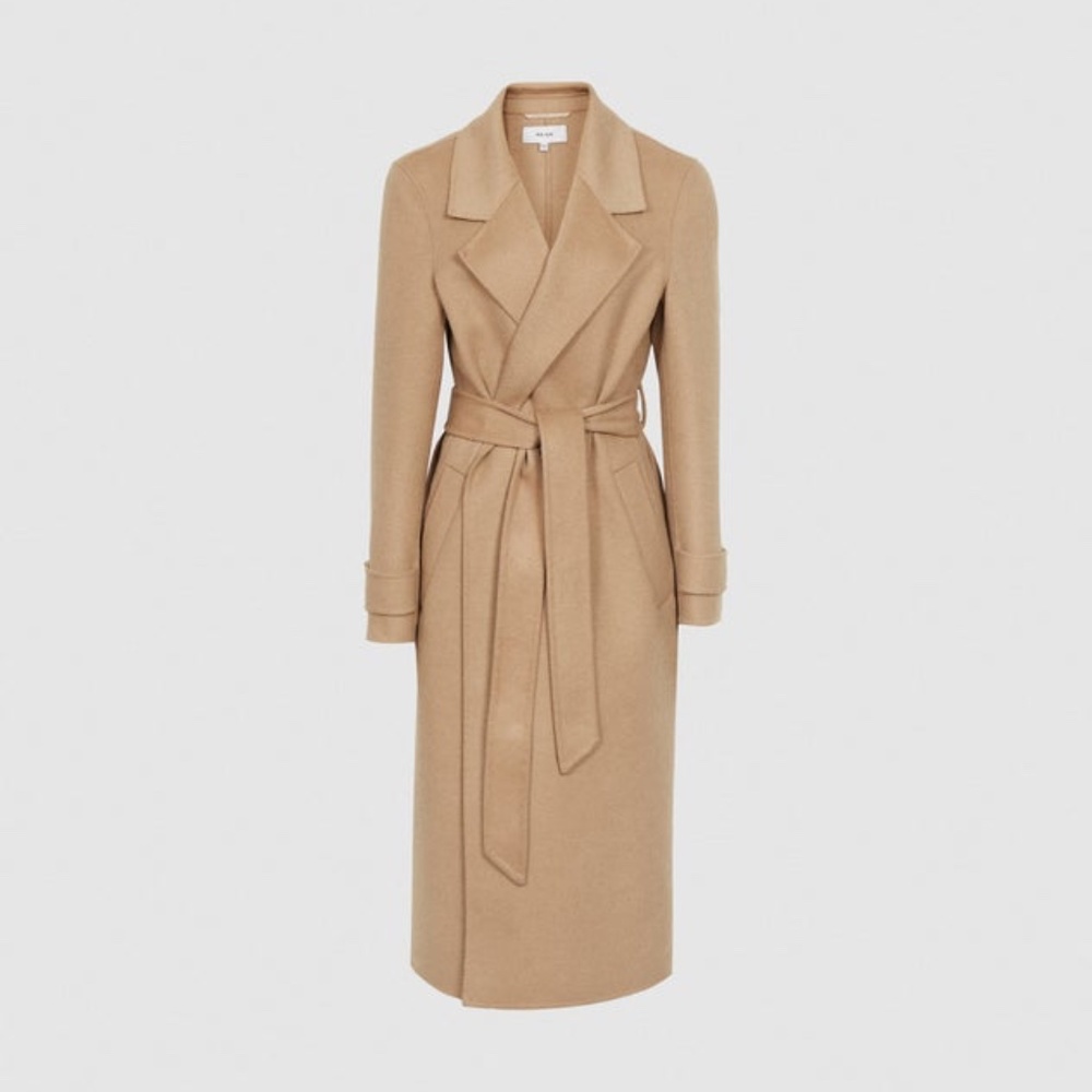 Reiss Leah Camel Coat - Size 8 NWT